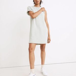 Madewell MWL Airyterry Lounge Dress Sz Small light gray heathered cream